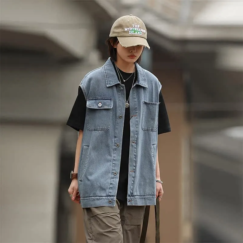 HEEMKIZOO Vest Men's Washable Blue-3