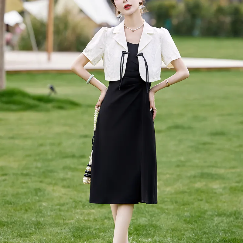 Mula Two Piece Skirt Sets Women's T Shirt+Camisole Dress-2