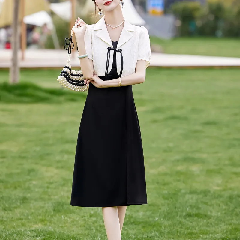Mula Two Piece Skirt Sets Women's T Shirt+Camisole Dress-5