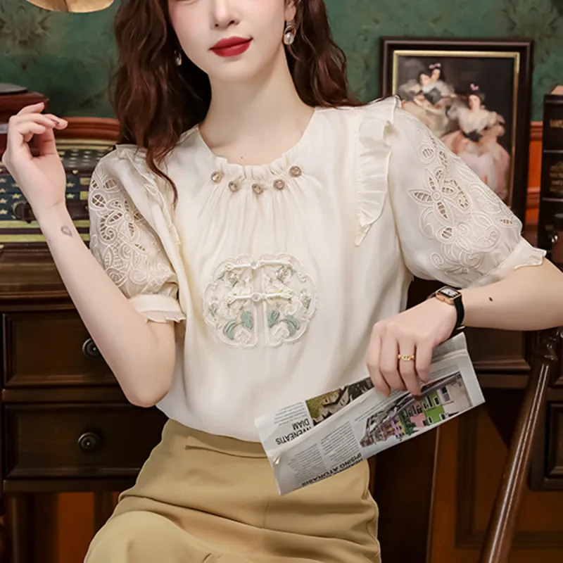 KUNZHUDAXIANG Shirts Women's-4