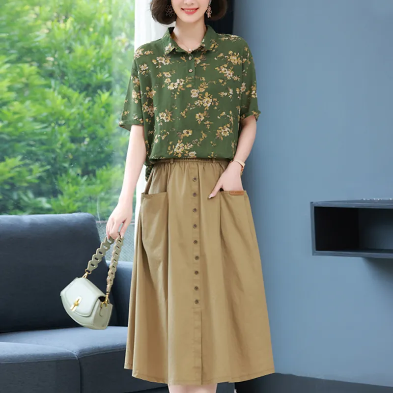 Mula Two Piece Skirt Sets Women's-11