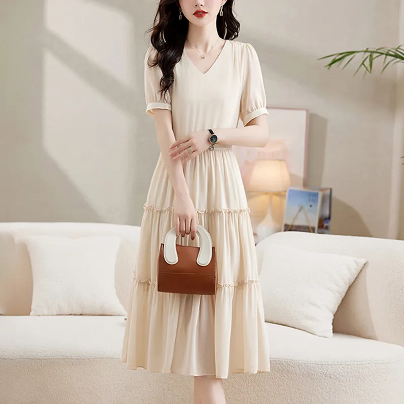 Mula 2024 Summer Short Sleeved Dresses Women's-2