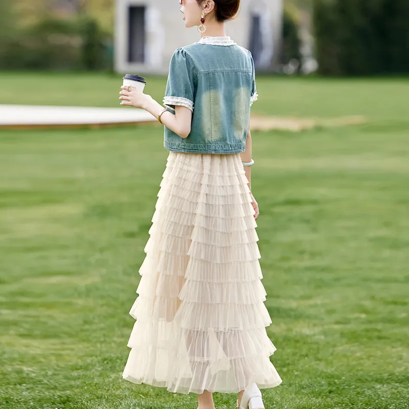 Mula Two Piece Skirt Sets Women's T Shirt+Sleeveless Dress-2