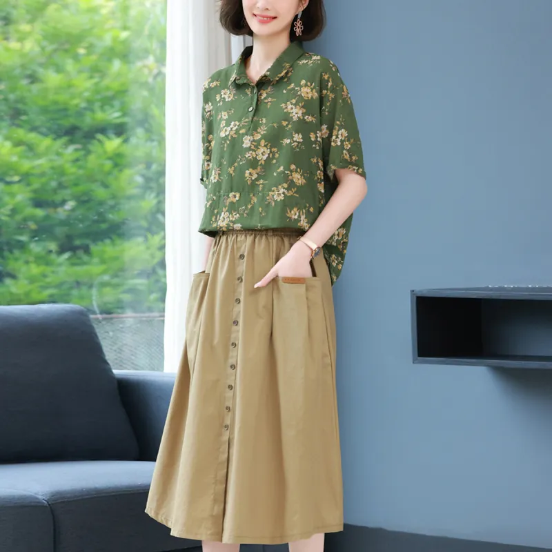 Mula Two Piece Skirt Sets Women's-10