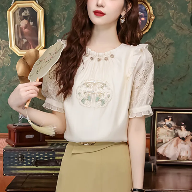 KUNZHUDAXIANG Shirts Women's-1