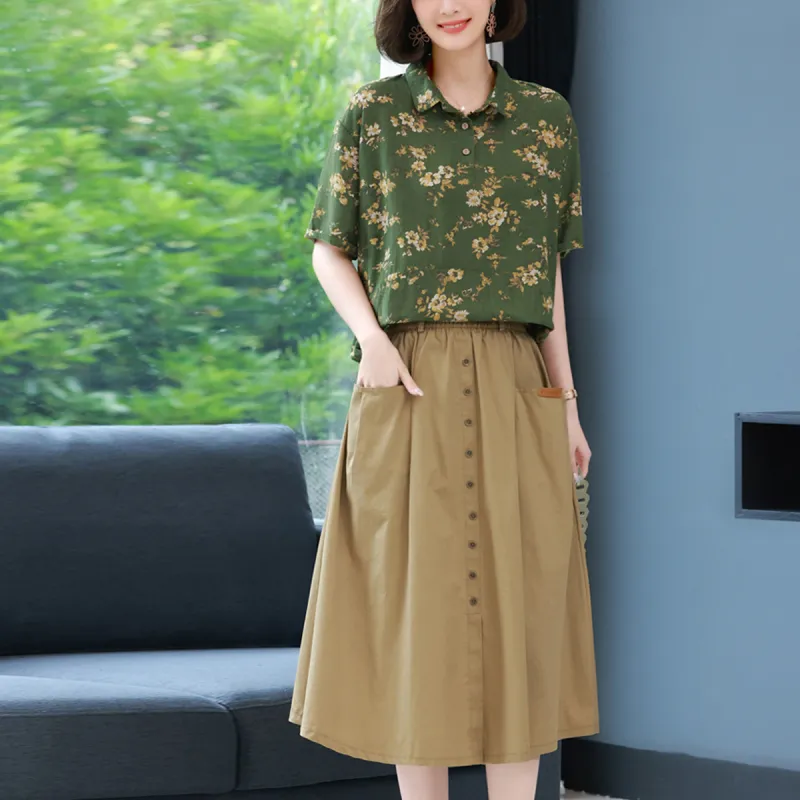 Mula Two Piece Skirt Sets Women's-9