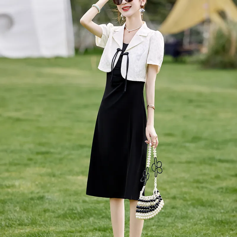 Mula Two Piece Skirt Sets Women's T Shirt+Camisole Dress-3