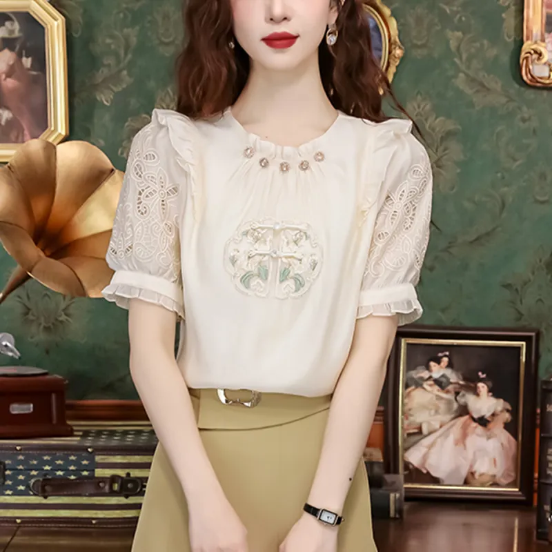 KUNZHUDAXIANG Shirts Women's-3