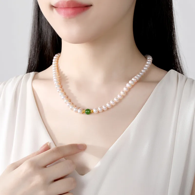 Inker Good Stone Pearl Necklaces Women's-5