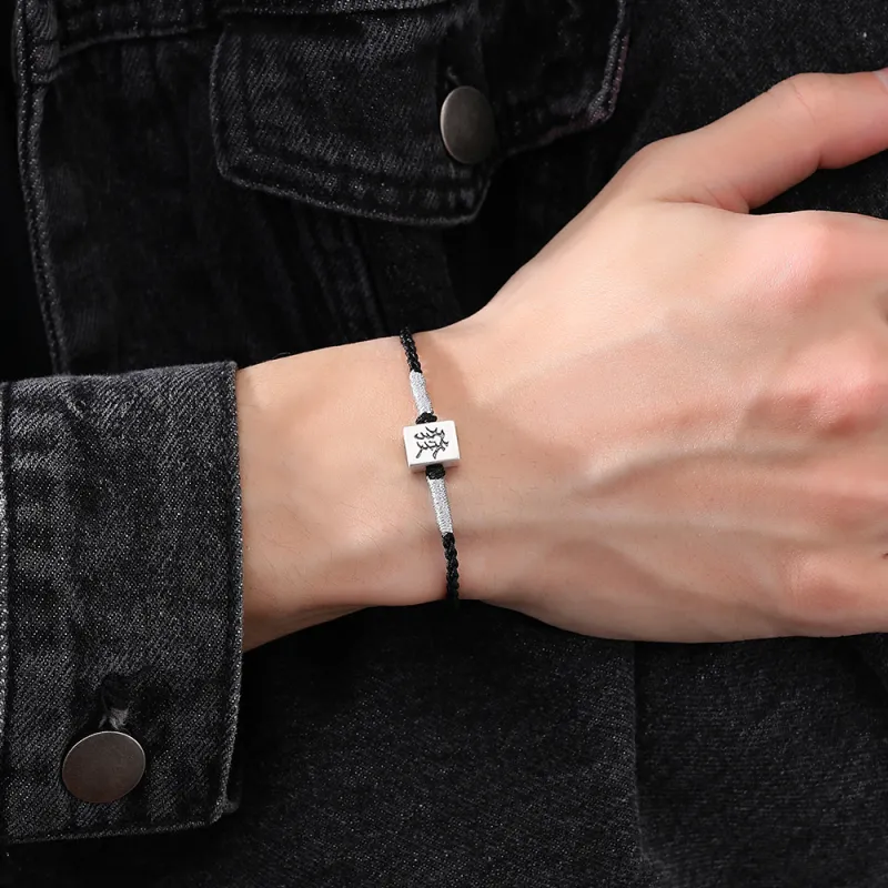 Inker Good Stone 999 Fine Silver Bracelets Unisex-4