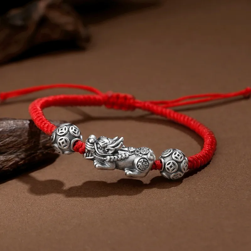 Inker Good Stone 999 Fine Silver Bracelets Unisex-7