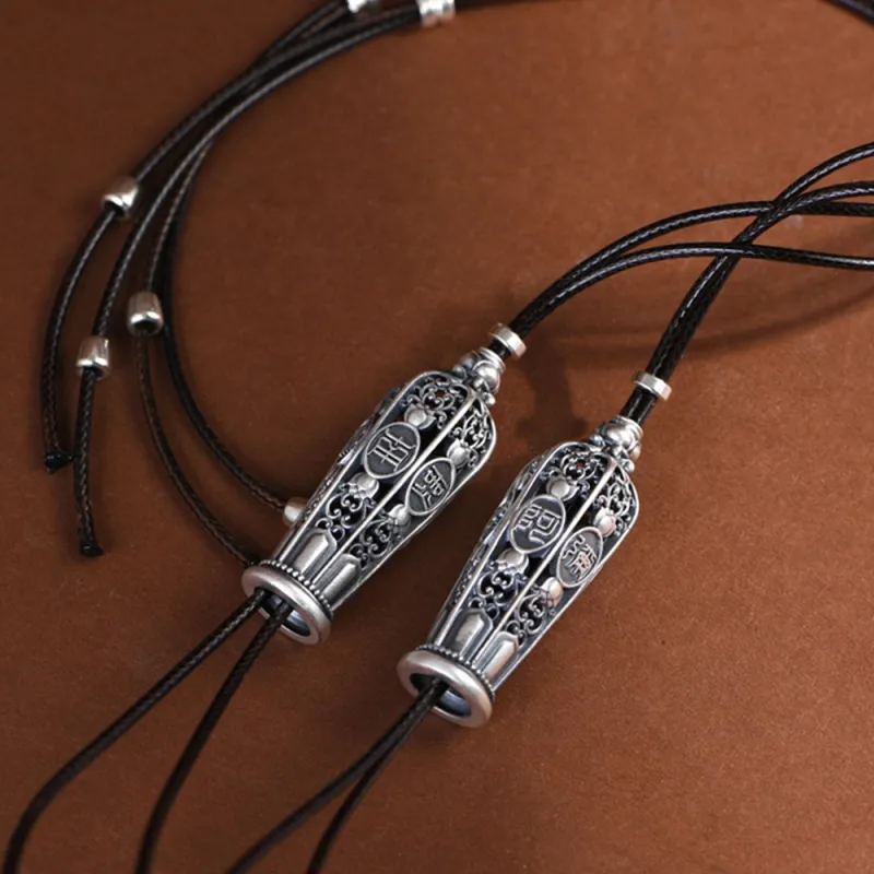 Inker Good Stone 999 Fine Silver Sterling Silver Necklaces Unisex-2