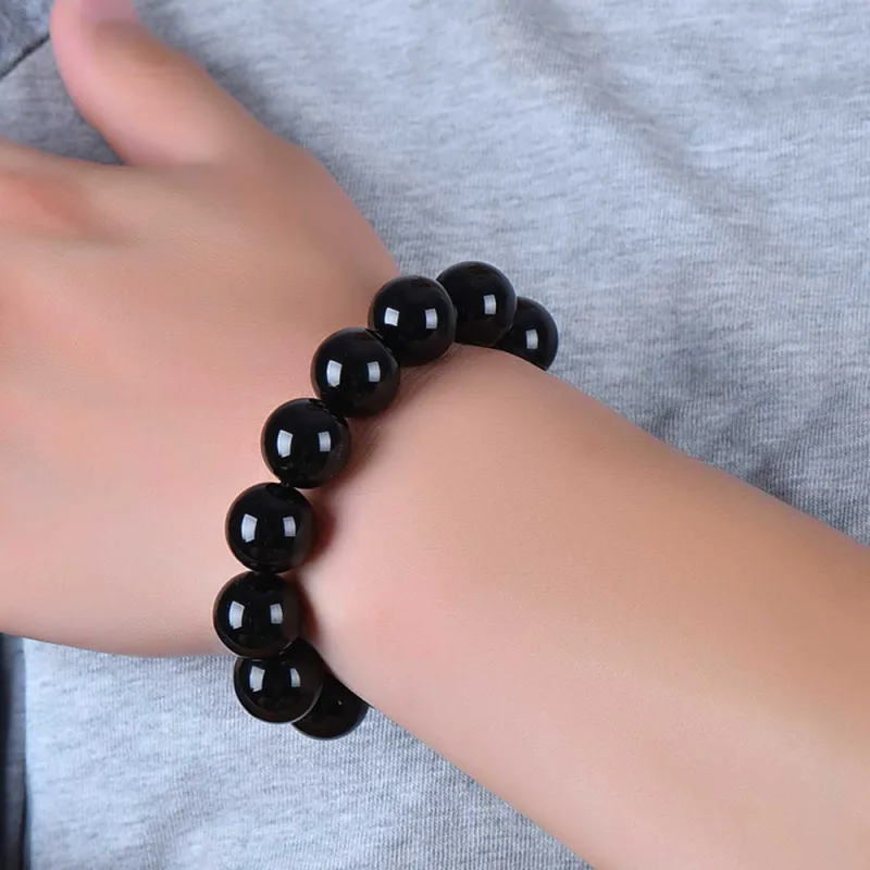 Inker Good Stone Obsidian Bracelets Men's-3