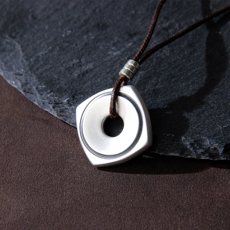 Inker Good Stone 999 Fine Silver Necklaces Unisex-2