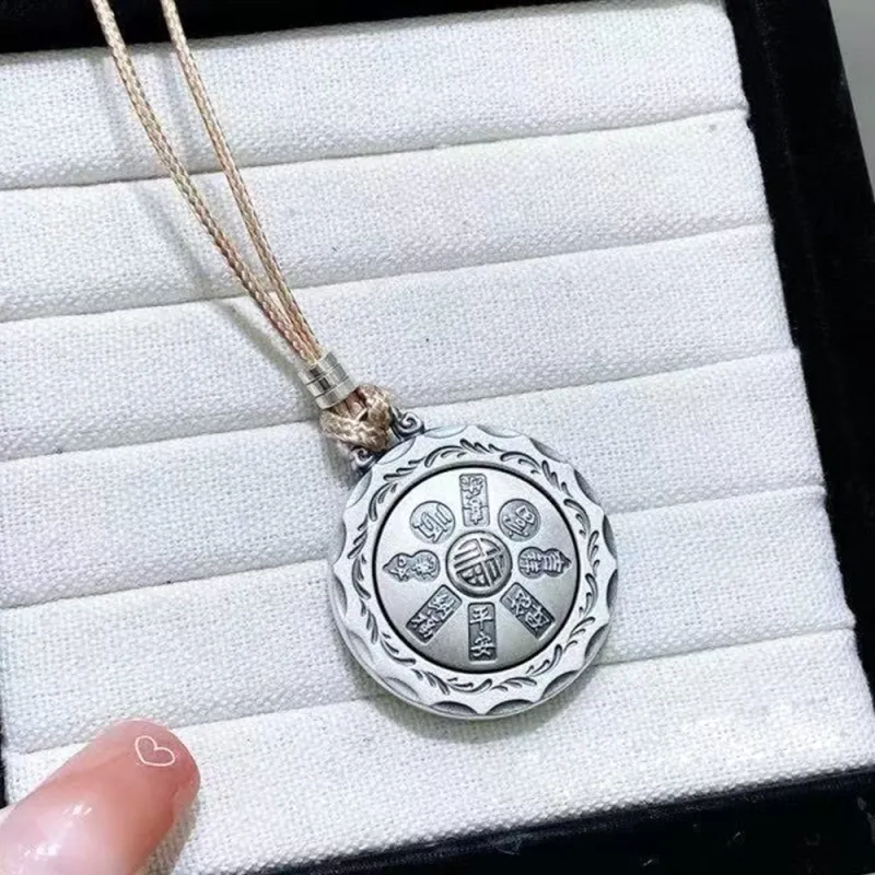 Inker Good Stone 999 Fine Silver Necklaces Unisex-6