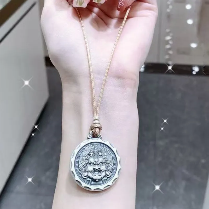 Inker Good Stone 999 Fine Silver Necklaces Unisex-3