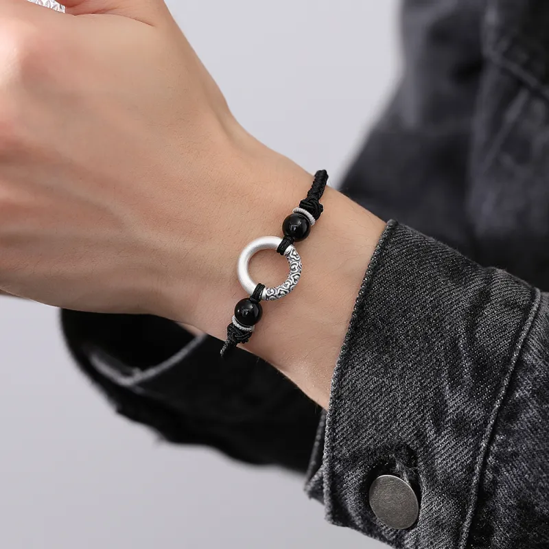 Inker Good Stone 999 Fine Silver Bracelets Unisex-6