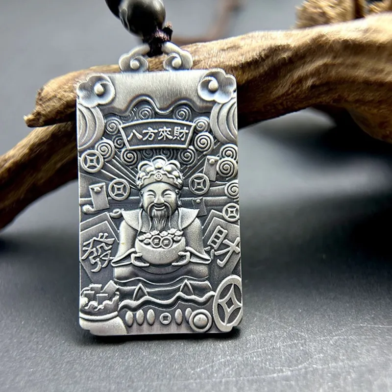 Inker Good Stone 999 Fine Silver Sterling Silver Necklaces Men's-5