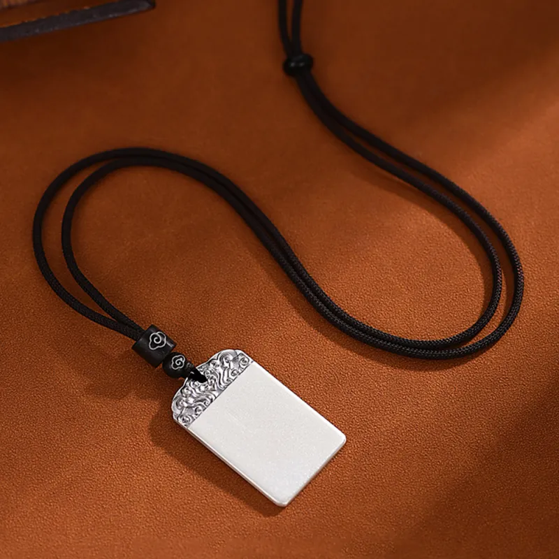 Inker Good Stone 999 Fine Silver Necklaces Unisex-5