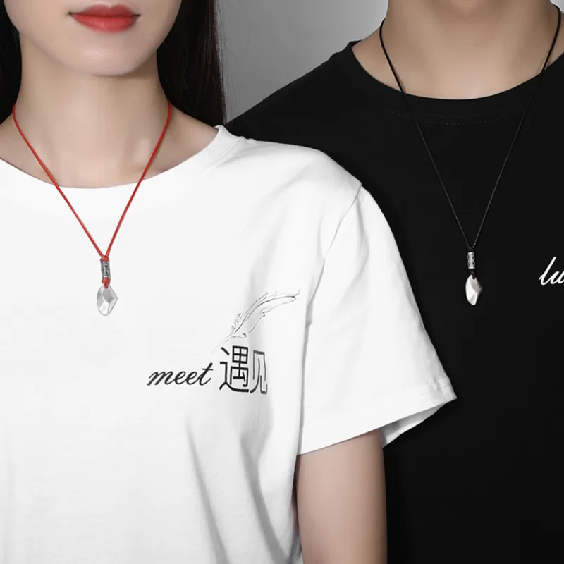 Inker Good Stone 999 Fine Silver Necklaces Unisex-4