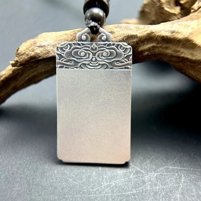 Inker Good Stone 999 Fine Silver Sterling Silver Necklaces Men's-3
