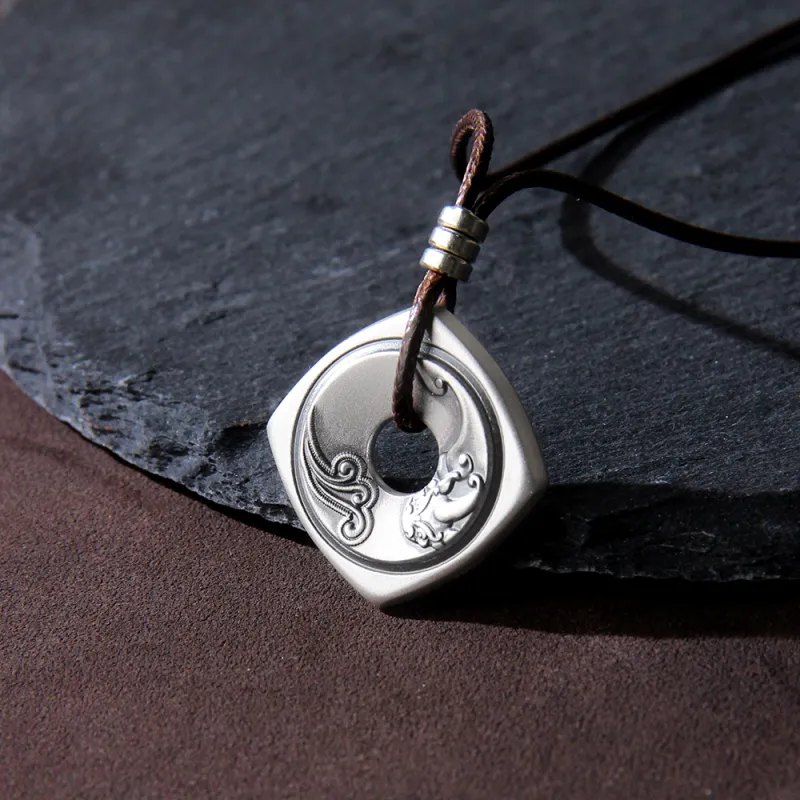Inker Good Stone 999 Fine Silver Necklaces Unisex-5
