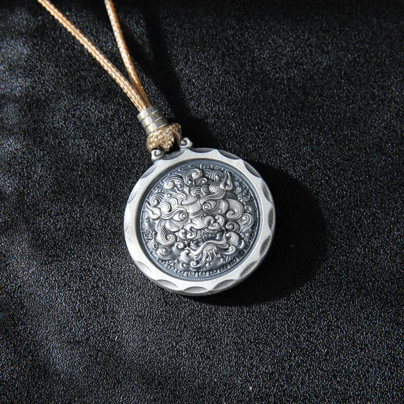 Inker Good Stone 999 Fine Silver Necklaces Unisex-3