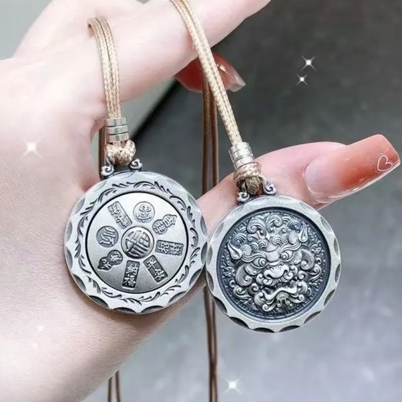 Inker Good Stone 999 Fine Silver Necklaces Unisex-4