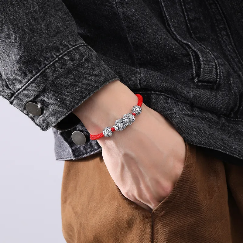 Inker Good Stone 999 Fine Silver Bracelets Unisex-8