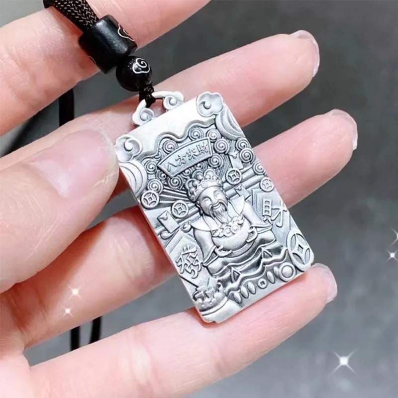Inker Good Stone 999 Fine Silver Sterling Silver Necklaces Men's-4