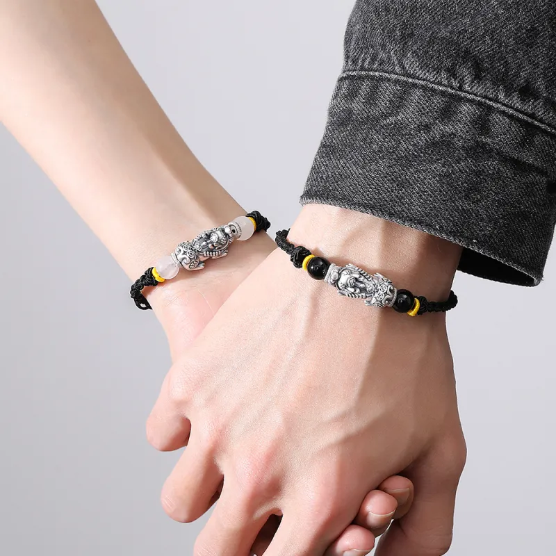 Inker Good Stone 999 Fine Silver Bracelets Unisex-6