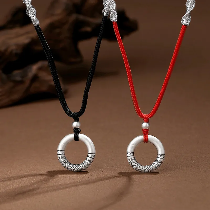 Inker Good Stone 999 Fine Silver Necklaces Unisex-3
