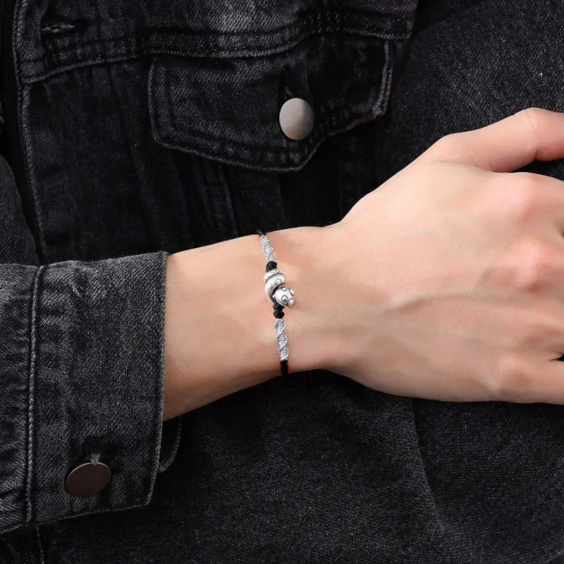 Inker Good Stone 999 Fine Silver Bracelets Unisex-3