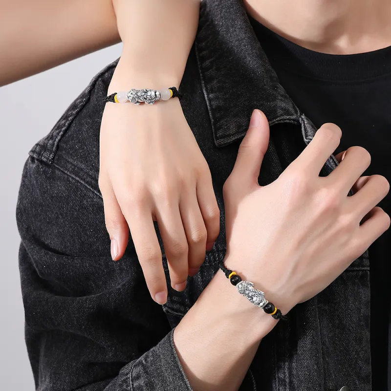 Inker Good Stone 999 Fine Silver Bracelets Unisex-5