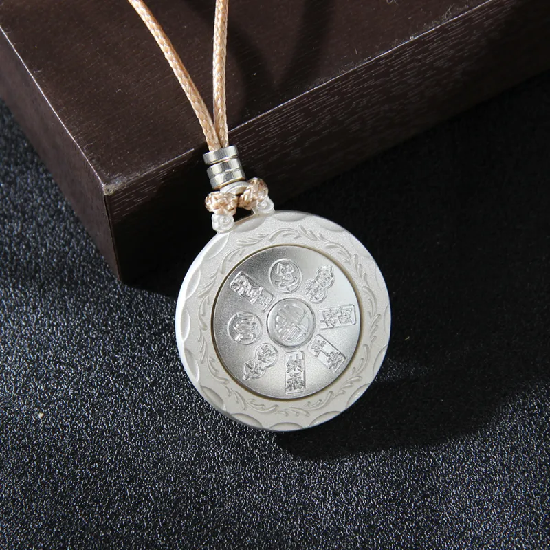 Inker Good Stone 999 Fine Silver Necklaces Unisex-4
