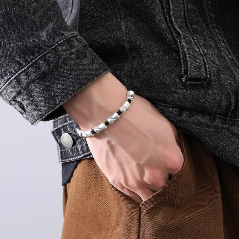 Inker Good Stone 999 Fine Silver Bracelets Unisex-5