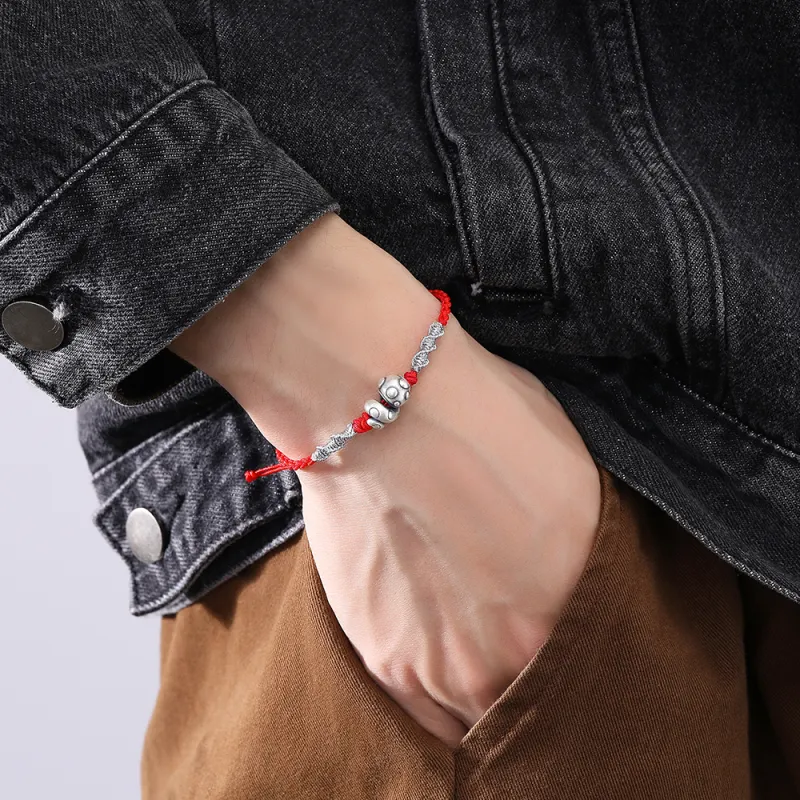 Inker Good Stone 999 Fine Silver Bracelets Unisex-7