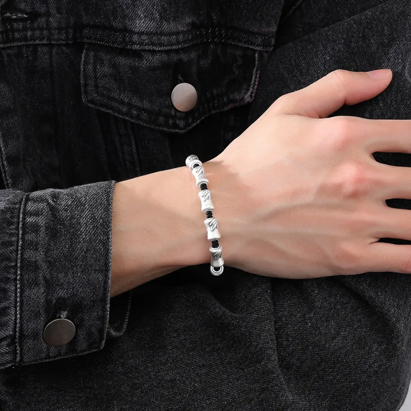 Inker Good Stone 999 Fine Silver Bracelets Unisex-4