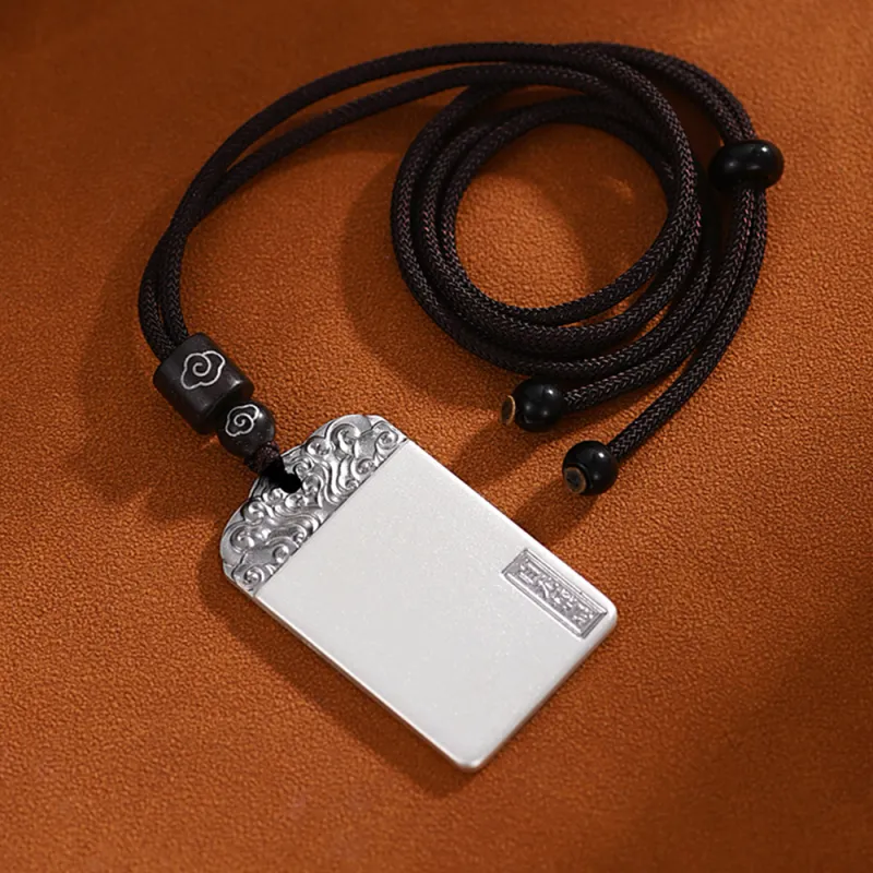 Inker Good Stone 999 Fine Silver Necklaces Unisex-1