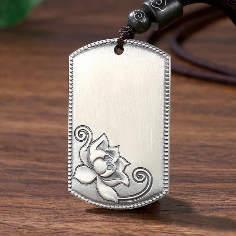 Inker Good Stone 999 Fine Silver Necklaces Men's-4