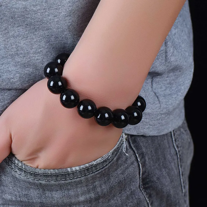 Inker Good Stone Obsidian Bracelets Men's-4