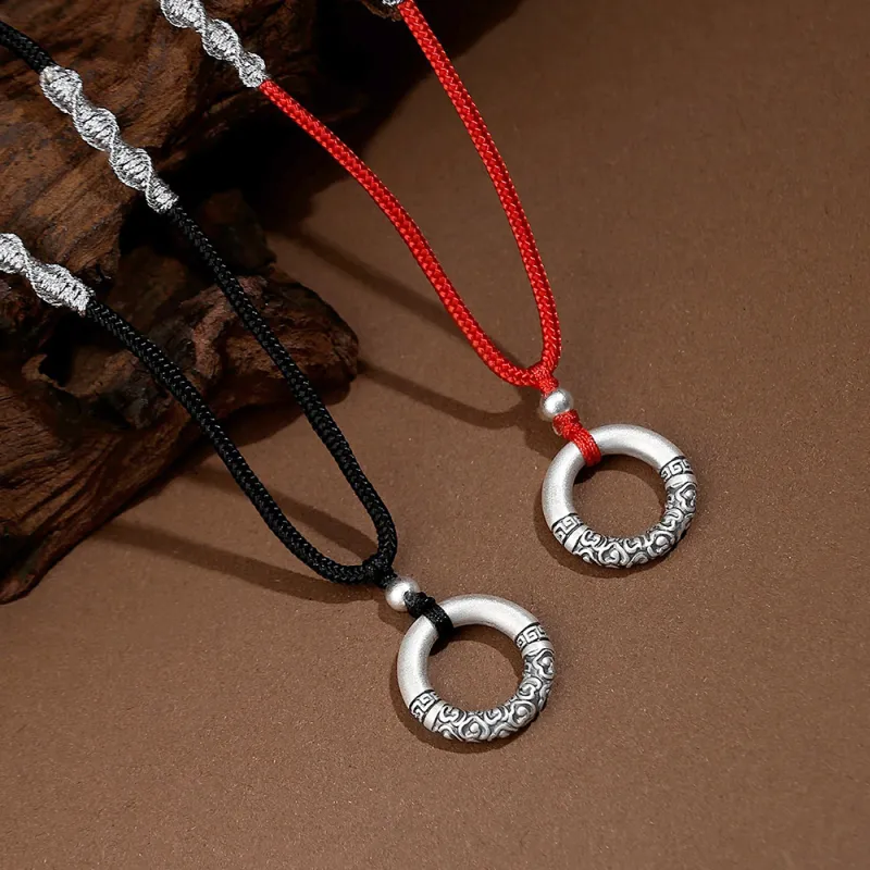 Inker Good Stone 999 Fine Silver Necklaces Unisex-2