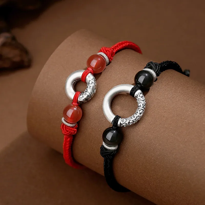 Inker Good Stone 999 Fine Silver Bracelets Unisex-2