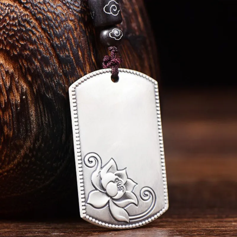 Inker Good Stone 999 Fine Silver Necklaces Men's-2
