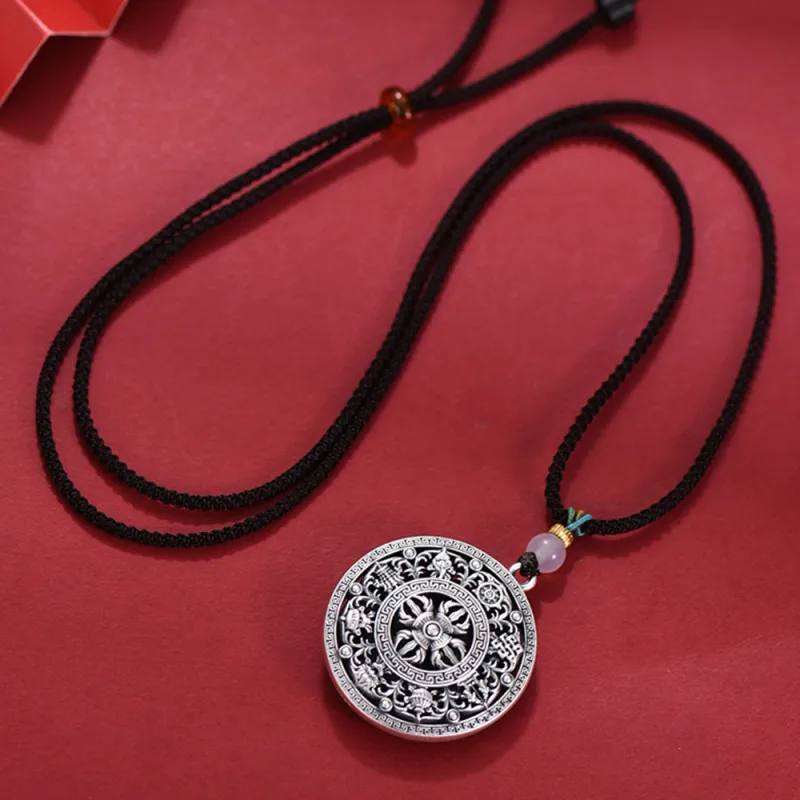 Inker Good Stone 999 Fine Silver Sterling Silver Necklaces Men's-3