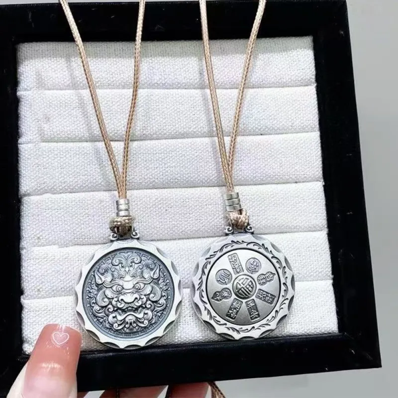 Inker Good Stone 999 Fine Silver Necklaces Unisex-7