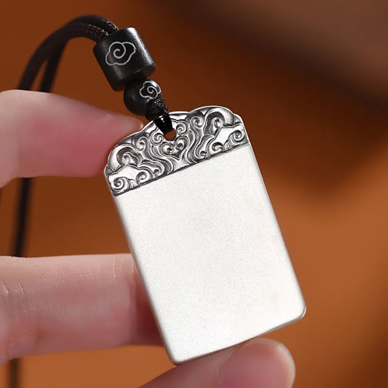Inker Good Stone 999 Fine Silver Necklaces Unisex-2