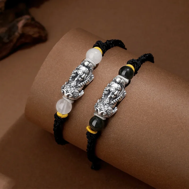 Inker Good Stone 999 Fine Silver Bracelets Unisex-2