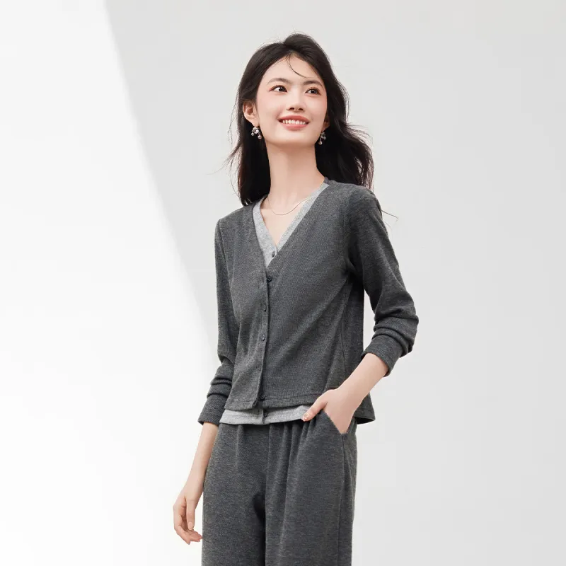 XINFEIYU Knitwear Women's Gray-3