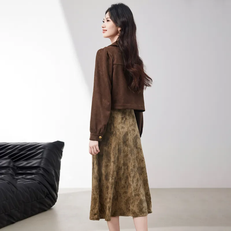 XINFEIYU Skirt Set Women's Amber-0